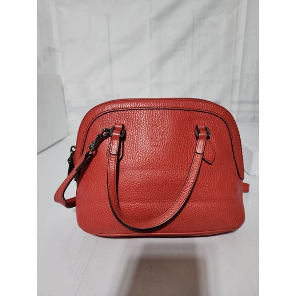 Authentic GUCCI Calfskin Mini Dome Satchel Bag Red - Picture 14 of 16